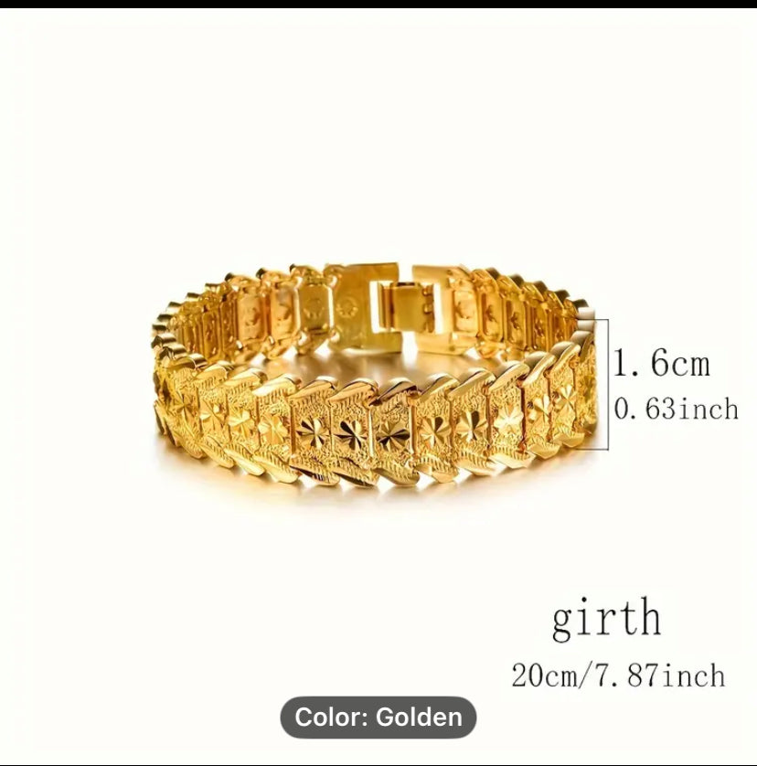 18K Golden Plated Bracelet Formen