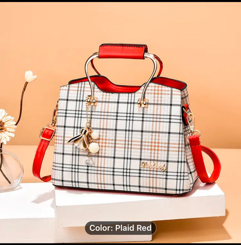 Women’s color block handbag