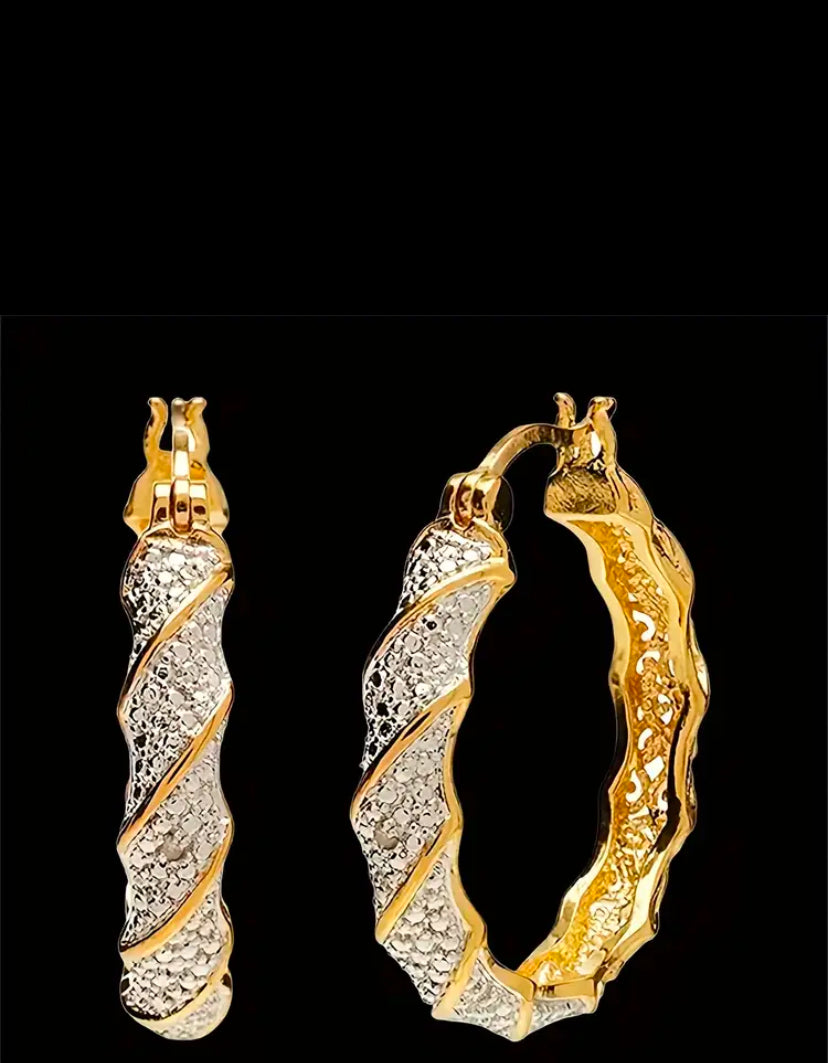 Women minimalis Hoop Earrings geometric Spiral hoop