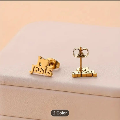 18K platted earring unisex