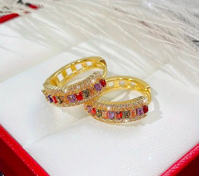 18K Gold Platted Hoop Earrings