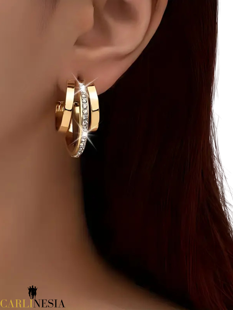 Triple Radiance Hoop Earrings