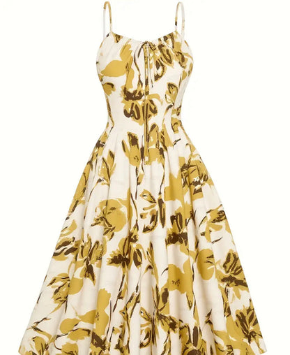 Multi color camisole floral dress for women