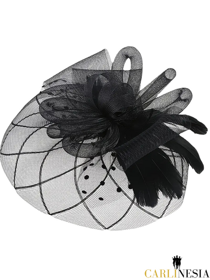 Royal Bloom Fascinator – Elegant Mesh Flower Tea Party Hat