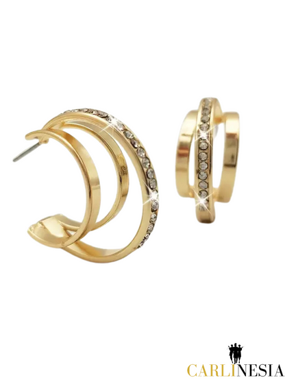 Triple Radiance Hoop Earrings