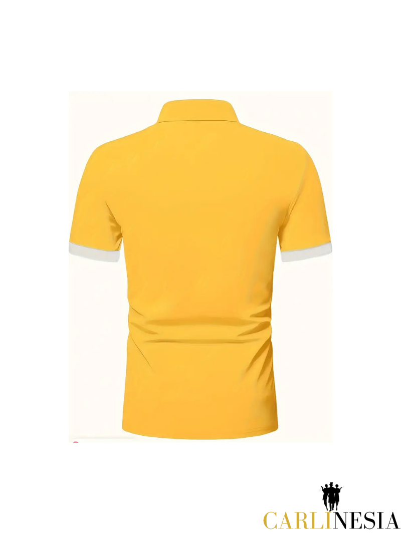 Yellow Contrast-Edge Polo Collection