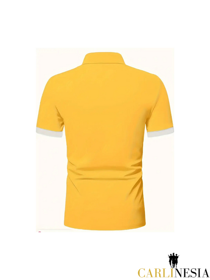 Yellow Contrast-Edge Polo Collection