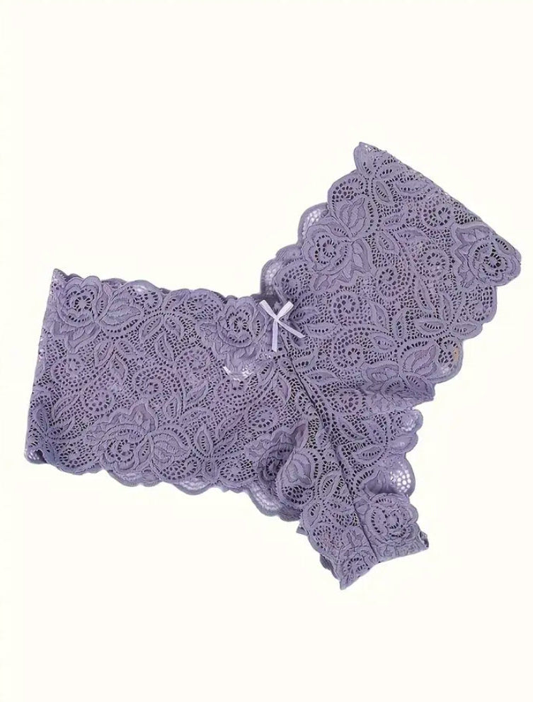 Floral Bliss Lace Panty Set – 5-Pack of Ultra-Soft, Sexy Mid-Rise Comfort