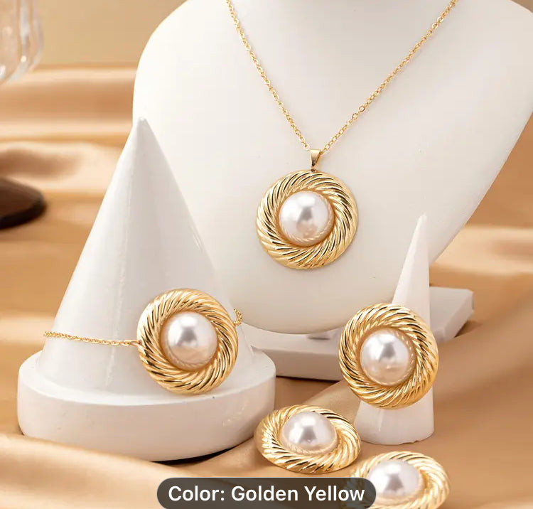 Faux Eleganza 5 pieces set for party Goers a stunning look for women.