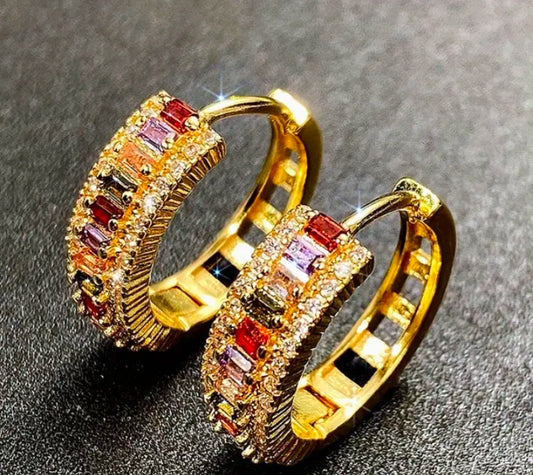 18K Gold Platted Hoop Earrings