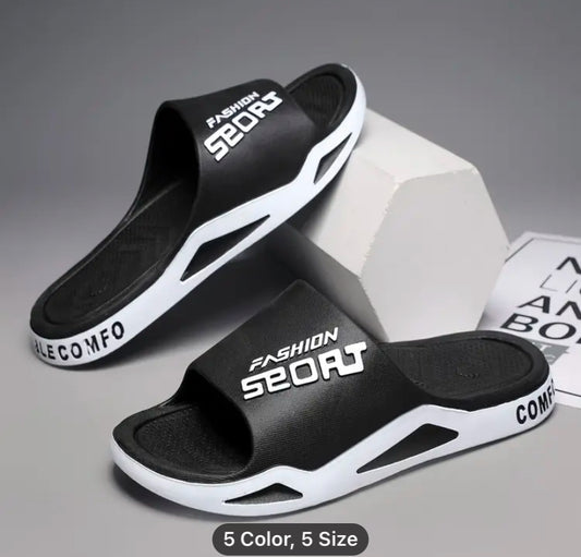 Men’s letter Print  slippers non-Slip comfy light weight
