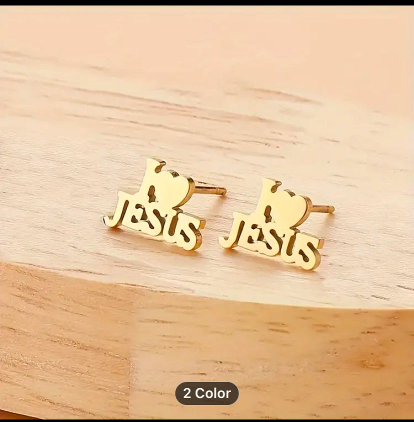 18K platted earring unisex