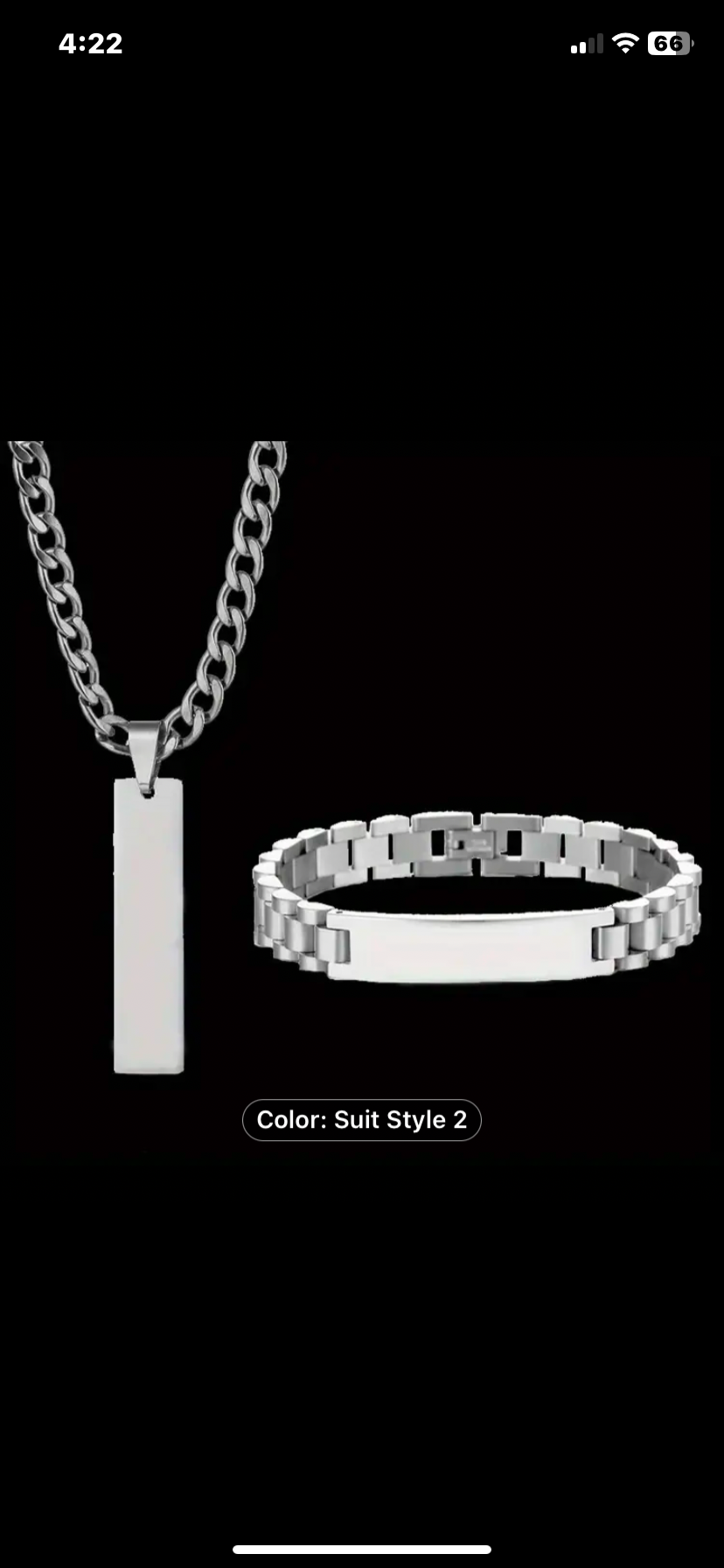 Jewelry set Sylver for men the stainless style