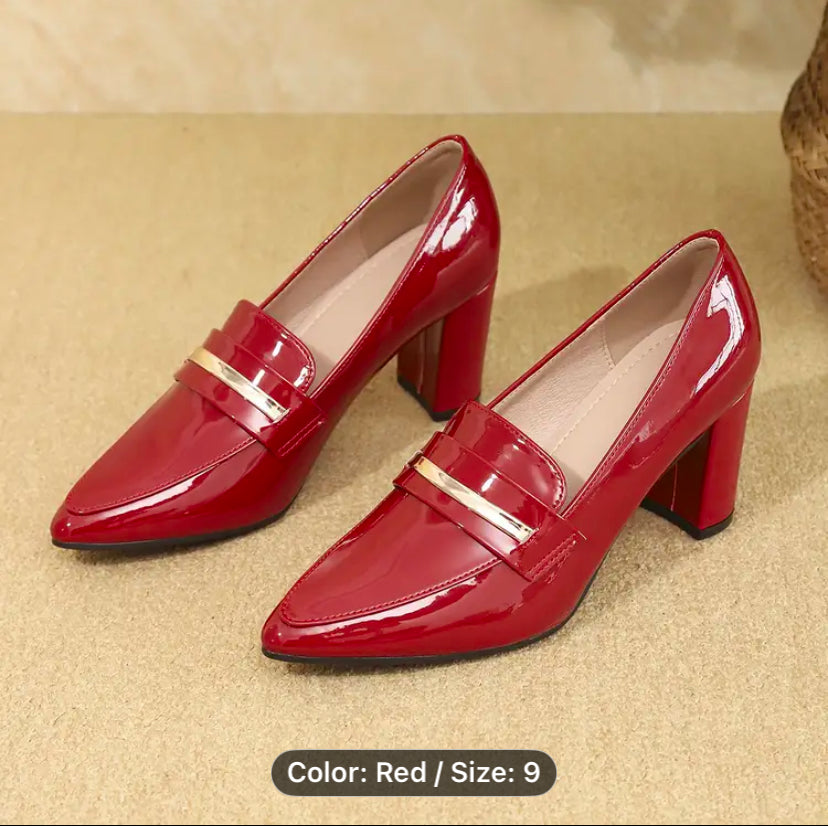Women’s performance red fitted shoes for all office work