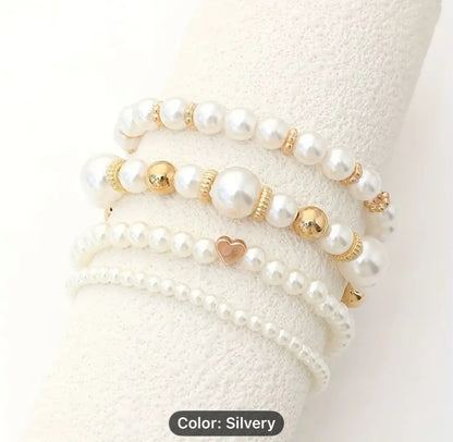 Faux pearl women’s bracelet Set