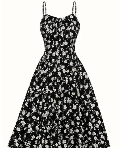 Multi color camisole floral dress for women