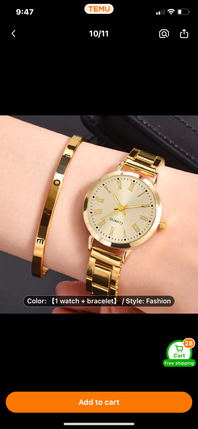 Ladies 2 pcs elegant watch and Bracelet made great gift