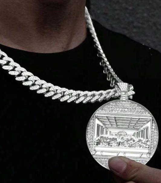 Hip hop Iced out jewelry set pendant &chain for men