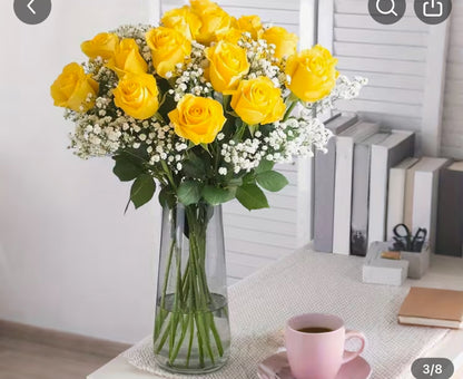 Yellow roses bouquet 1 piece, 18  Roses