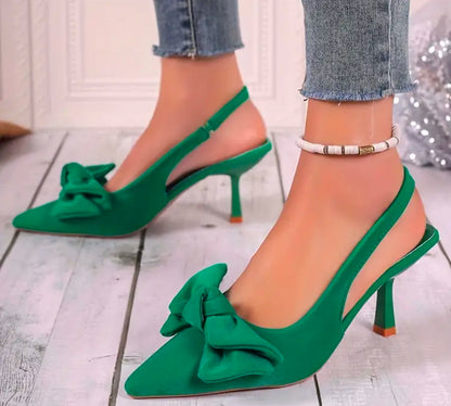 Women’s Bow Toe High Heels Sling back Stiletto
