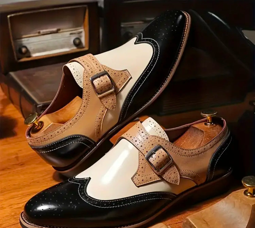 Men’s Elegant business shoes nice for wedding, church mix color