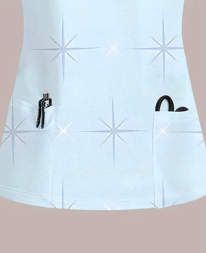 Women’s casual short sleeve V-Neck light Blue