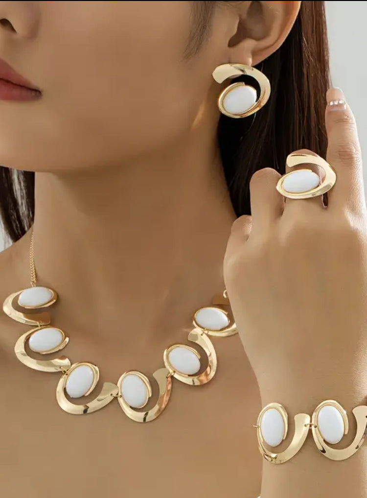 Women’s jewelry set spiral Snails