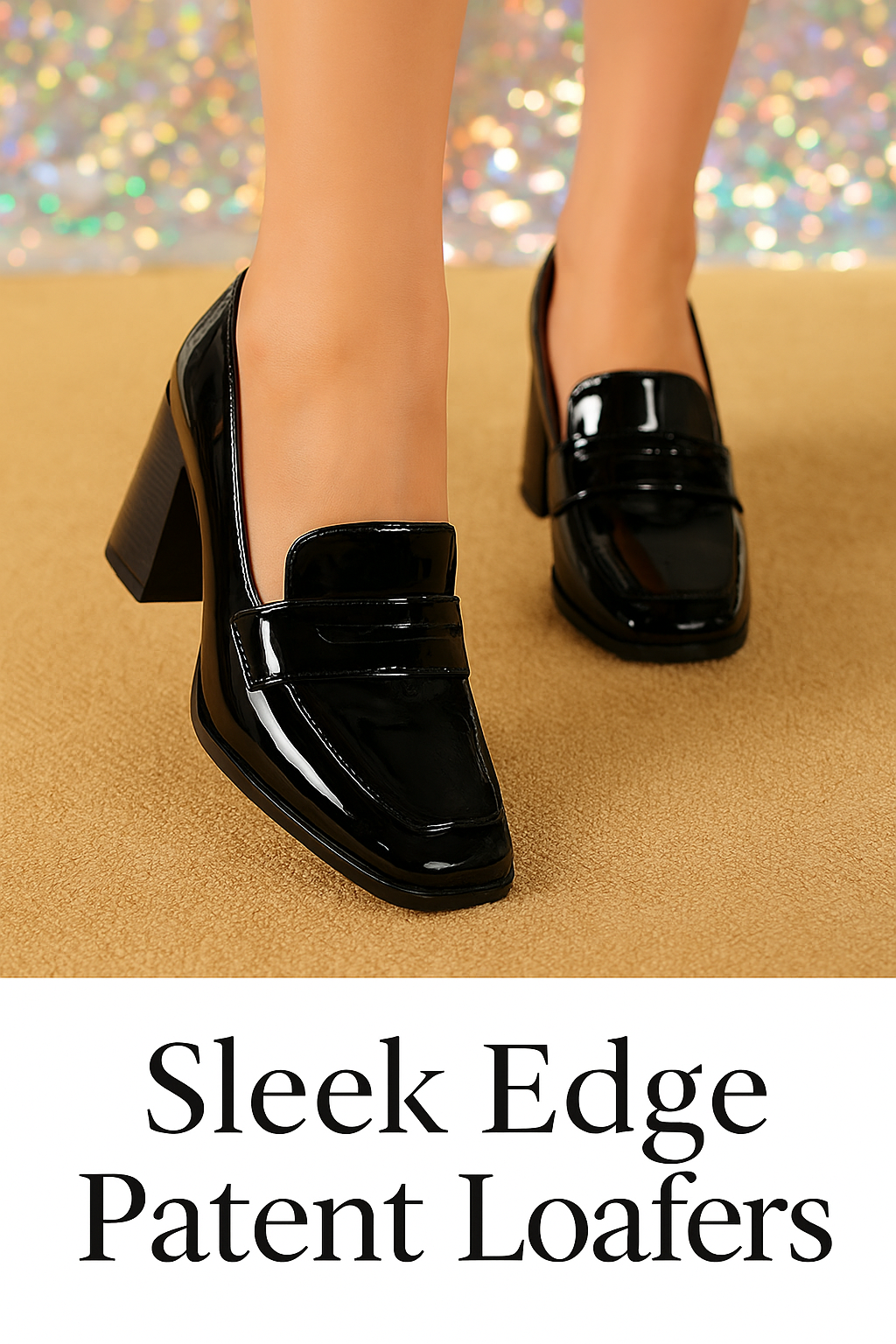 Sleek Edge Patent Loafers – Modern Gloss with Classic Confidence