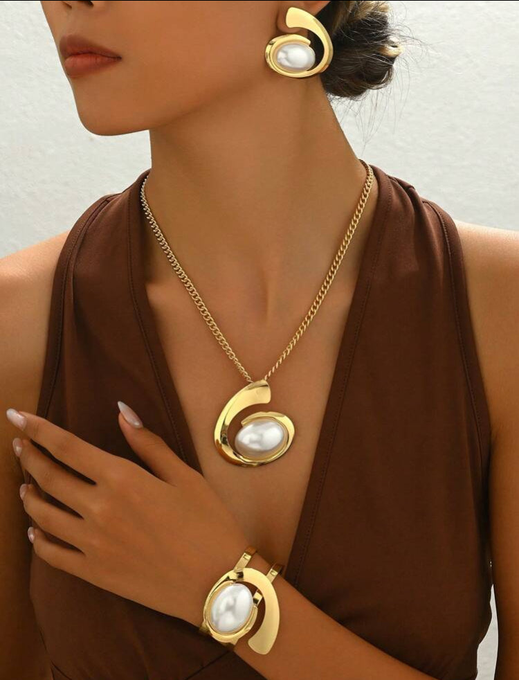 Women’s jewelry set spiral Snails