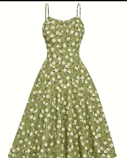 Multi color camisole floral dress for women