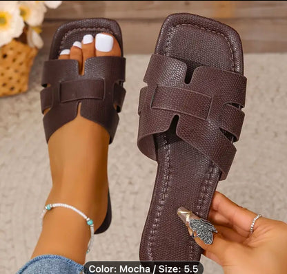 Serene Luxe Toe Loop Slides