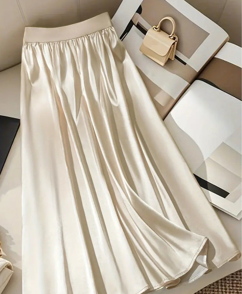 Skirt for women Eleganza stretchy fabrics handwashing only apricot