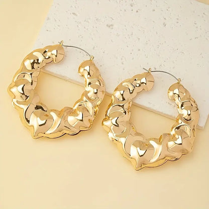 Boho Chic Golden Geometric Hoops